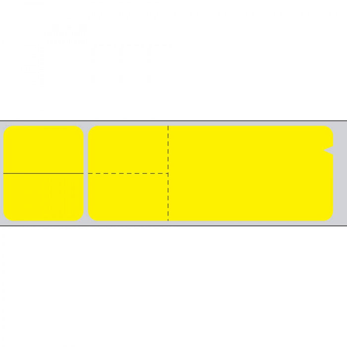 V-Notch Label Misys/Sunquest Direct Thermal Paper Permanent 3" Core 4 1/8" X 1 3/16" Yellow 4300 Per Roll, 2 Rolls Per Box