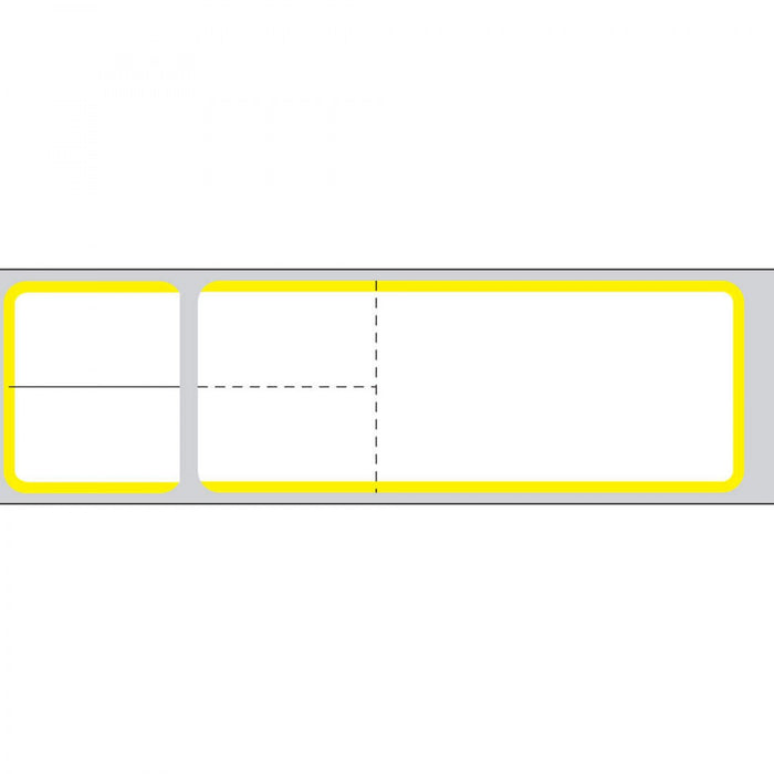 Label Misys/Sunquest Direct Thermal Paper Permanent 3" Core 4 1/8" X 1 3/16" White With Yellow 4300 Per Roll, 2 Rolls Per Box