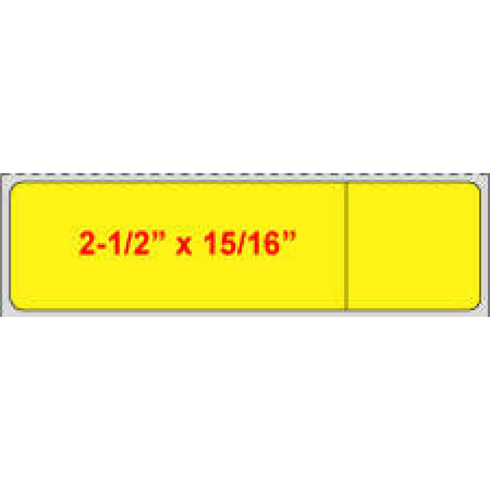 Label Cpsi Direct Thermal Ir Paper Permanent 3" Core 3 1/2" X 15/16" Yellow 5000 Per Roll