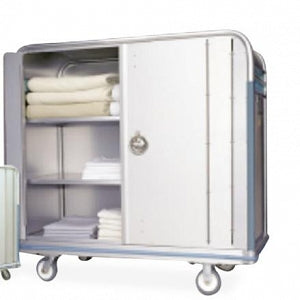 Tecni Quip, Inc. Aluminum Heavy-Duty Service Linen Carts - Aluminum Linen Cart, Husky, 30" x 60" x 66" - L-767-6-S