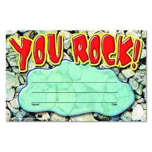 Trend Award Certificate - "You Rock" 8.5" x 5.5" Recognition Award - T81401