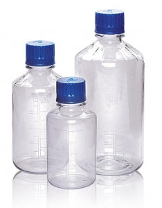 TriForest Polycarbonate Media Bottles - Polycarbonate Autoclavable Clear Bottle, Round, 300 mL - RPC0300