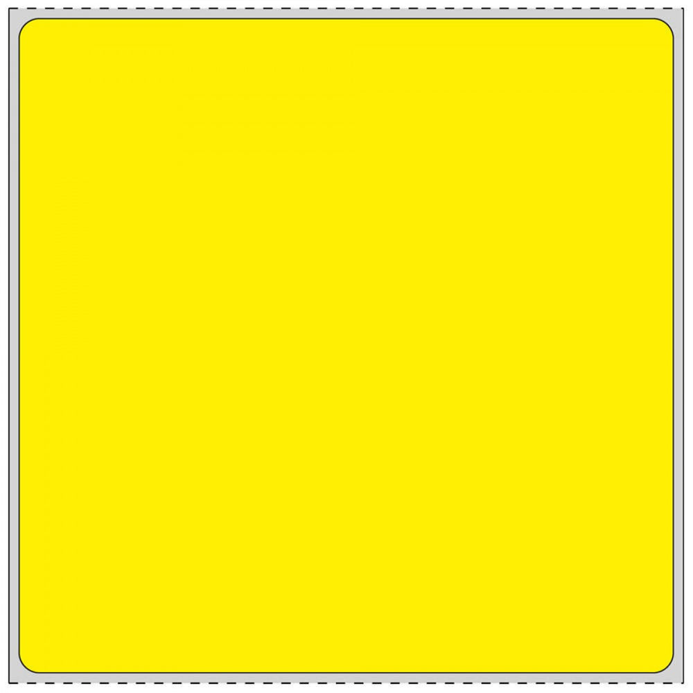 Label Direct Thermal Paper Permanent 3" Core 4" X 4 Yellow 1500 Per Roll