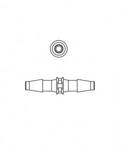 Welch Allyn Tubing Connectors - CONNECTOR, MALE / MALE, 5/32"TUBING - 1372