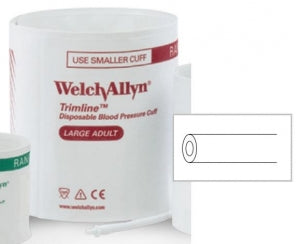 Welch-Allyn Trimline 12 L Disposable Blood Pressure Cuff - Trimline Disposable Blood Pressure Cuff, 1-Tube, Size 11 Adult - 39004