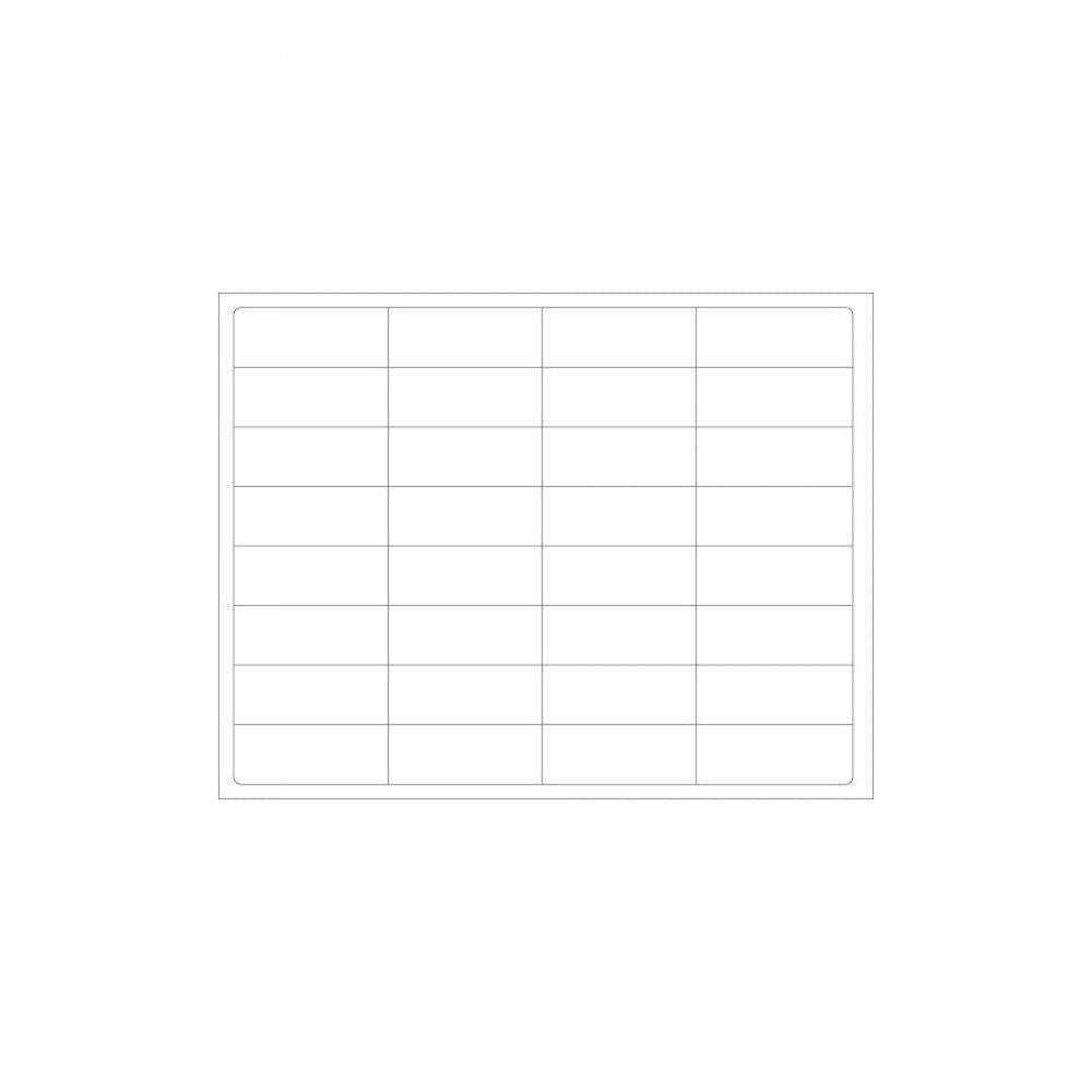 Chart Labels Laser 2 1/29375X1 White - 4 Pks Of 250 Per Case