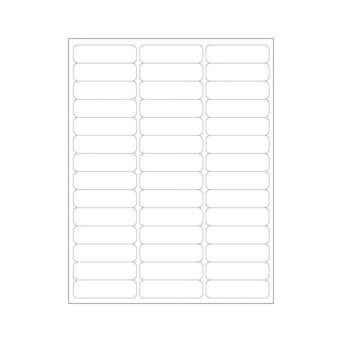 Chart Labels Laser 2 5/8"X3/4" White - 4 Pks Of 250 Per Case