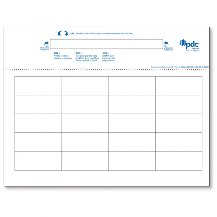 Datamate Pediatric Laser Labels 20 Labels & 1 Wristband 1000 Sheets/Box