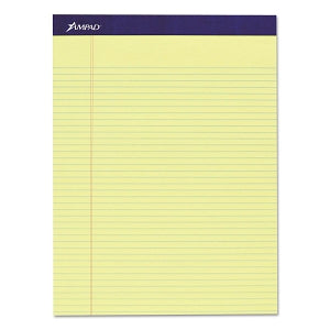 Ampad Pad and Paper Mead Legal Ruled Pads - Canary 8.5" x 11" Legal Ruled Pads - 20215