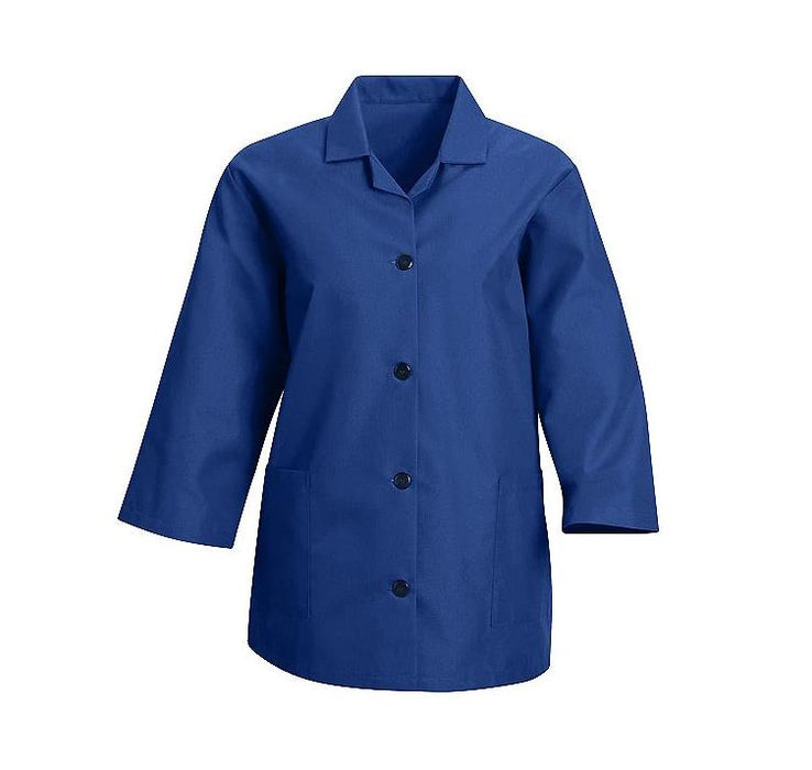 Broder Bros., Co. Ladies Loose Fit Smocks - Women's Loose-Fit Smock, 3/4 Sleeves, Royal Blue, Size M - TP31 ROYAL M