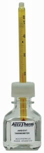 Thermco ACCU-SAFE Enclosed Chamber Thermometers - THERMOMETER, BOTTLE, AMBIENT / ROOM, +10/30C - ACCAM0401S