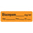 PDC Healthcare Anesthesia Date, Time and Initials Labels - Diazepam Label, 1-1/2" x 1/2", 600/Roll, Orange - LAN-3