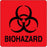 PDC Healthcare Bioharzard Labels - Biohazard Label, 3" x 3", Fluorescent Red, 500/Roll - 59702956