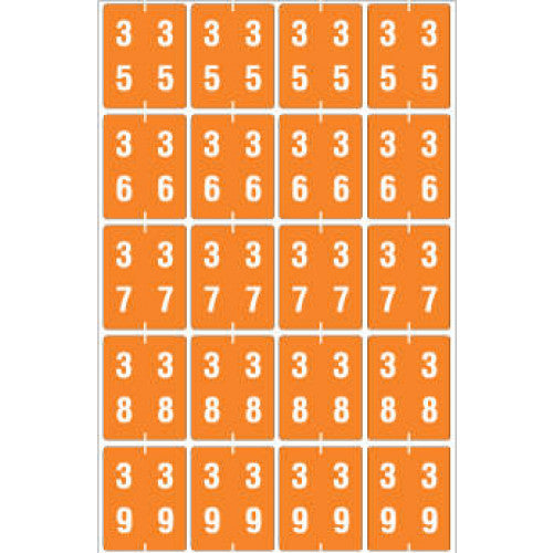 PDC Healthcare Ames Compatible Color-Coded Labels - Ames Compatible Color-Coded "35-39" Label, 1.5" x 1.875", Orange, 20/Set - SDD35-39