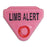 PDC Healthcare Alert ID Bands - In-A-Snap "Limb Alert" Colored Snap, Pink with Black Text - WBCLASP-BLA7