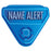 PDC Healthcare Alert ID Bands - In-A-Snap "Name Alert" Colored Snap, Blue with White Text - WBCLASP-NA2