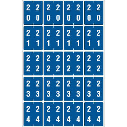 PDC Healthcare Ames Compatible Color-Coded Labels - Ames Compatible Color-Coded "20-24" Label, 1.5" x 1.875", Blue, 20/Set - SDD20-24