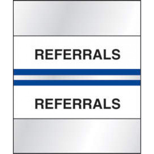 PDC Healthcare Chart Labels - Chart Referrals Label, 1.5" x 1.25", Blue - 59708013