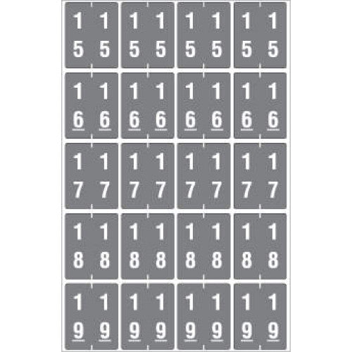 PDC Healthcare Ames Compatible Color-Coded Labels - Ames Compatible Color-Coded "15-19" Label, 1.5" x 1.875", Gray, 20/Set - SDD15-19