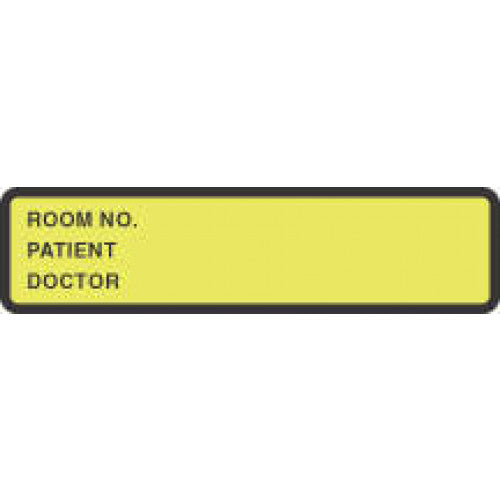 PDC Healthcare Binder Labels - Room Number and Floor Binder Label, Yellow - 59704854