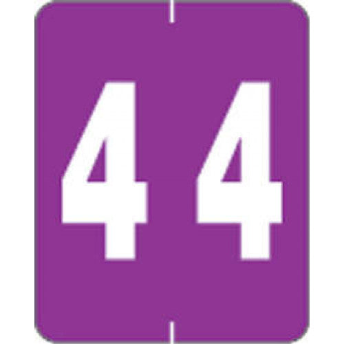 PDC Healthcare AMES Compatible Numeric Labels - Mylar-Coated Ames-Compatible Color-Code Label, Numeric "4," 1-1/2" x 1-7/8", Purple - SDA-4