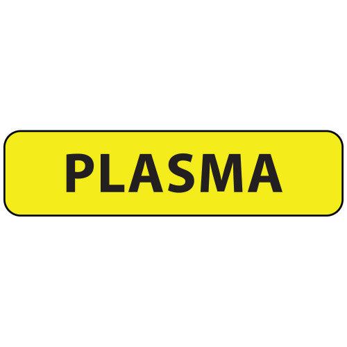 PDC Healthcare Alert ID Bands - "Plasma" Label, Yellow, 1-1/4" x 5/16" - MV01SY0959