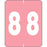 PDC Healthcare AMES Compatible Numeric Labels - Mylar-Coated Ames-Compatible Color-Code Label, Numeric "8," 1-1/2" x 1-7/8", Pink - SDA-8