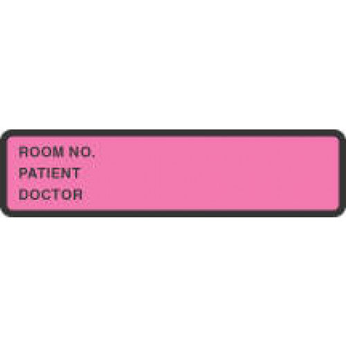 PDC Healthcare Binder Labels - Room Number and Floor Binder Label, Pink - 59704851