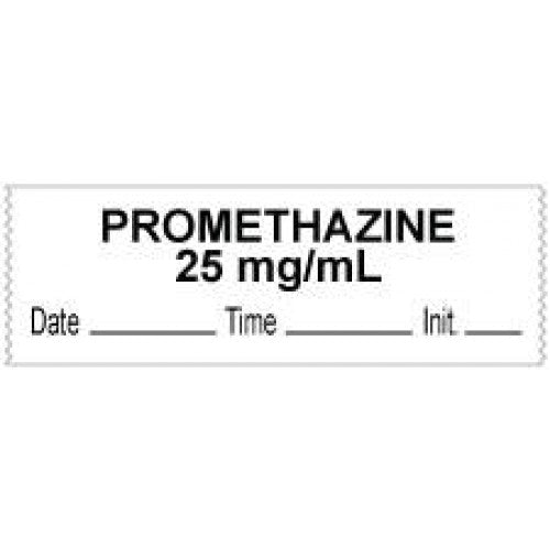 PDC Healthcare Anesthesia Tapes - Anesthesia Label Tape, Promethazine, 5 mg / mL, White - 59726996