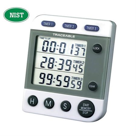 Three-Line Alarm Timer with Memory Three-Line Alarm Timer with Memory - 2.75"W x 0.5"D x 3.25"H