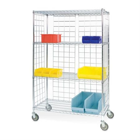 Three-Sided Enclosed Cart 36"W x 18"D x 69"H