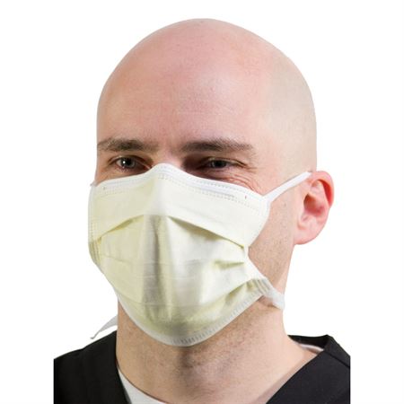 Fluid Resistant Mask 120mm HG Tie-On - Yellow