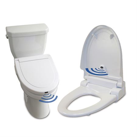 Sensor Toilet Seat White Round - 14.5"W x 20.25"D x 5"H