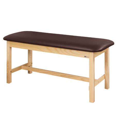 Flat Top Wooden Treatment Exam Table H-Brace Wooden Flat Top Treatment Exam Table with H-Brace - 72"L x 27"W x 31"H