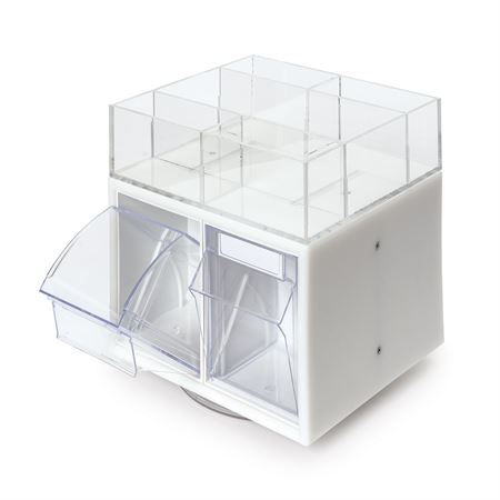 Turn and Tilt Bench Organizer Turn and Tilt Bench Organizer - 10.5"W x 11.25"D x 11"H