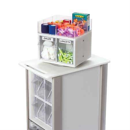 Turn and Tilt Bench Organizer Turn and Tilt Bench Organizer - 10.5"W x 11.25"D x 11"H