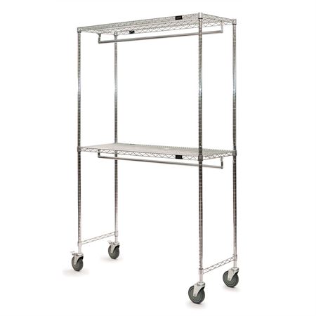 Two-Shelf Tote Rack 48"W x 18"D x 80"H