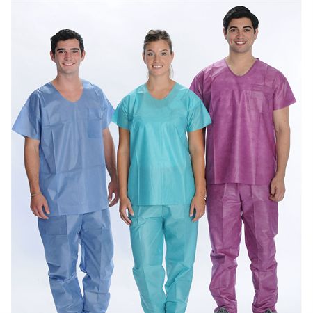 U-Neck Disposable Scrub Top Small