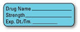 United Ad Label Co Blank Anesthesia Syringe Labels - Anesthesia Syringe Label, Blank, Light Blue - AL600