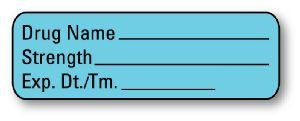 United Ad Label Co Blank Anesthesia Syringe Labels - Anesthesia Syringe Label, Blank, Light Blue - AL600