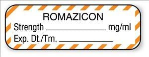 United Ad Label Co Romazicon Labels - "Romazicon mg / mL" Label, White / Orange, 760/Roll - AM030