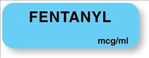 United Ad Label Co Fentanyl Labels - "Fentanyl mcg / cc" Label, Light Blue, 610/Roll - AM230