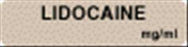 United Ad Label Co Lidocaine Labels - "Lidocaine" Label mg / mL, Gray, 760/Roll - AM743