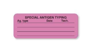 United Ad Label Co Special Antigen Typing Labels - " Special Antigen Typing Ag" Label, Fluorescent Pink - BB737