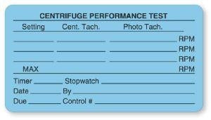 United Ad Label Co Centrifuge Performance Test Labels - Centrifuge Performance Test Label, Light Blue - BE305