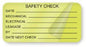 United Ad Label Co Safety Check Labels - Safety Check Label, Fluorescent Green, 500/Roll - BE314