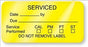 United Ad Label Co Serviced Labels - "Serviced Date Due By" Label, Fluorescent Yellow - BE315