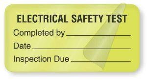 United Ad Label Co Electrical Safety Test Labels - "Electrical Safety Test" Label, Fluorescent Green, 500/Roll - BE324