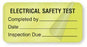 United Ad Label Co Electrical Safety Test Labels - "Electrical Safety Test" Label, Fluorescent Green, 500/Roll - BE324