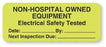 United Ad LabelcCo Non-Hospital Owned Equipment Labels - "Nonhospital Owned Equipment" Label, Fluorescent Green - BE701